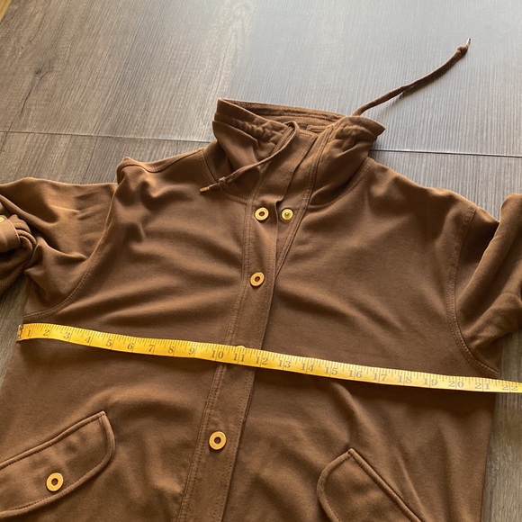 Jones New York Signature| Womens Jacket 3/4 Sleeve Brown Gold Snaps - Picture 8 of 14